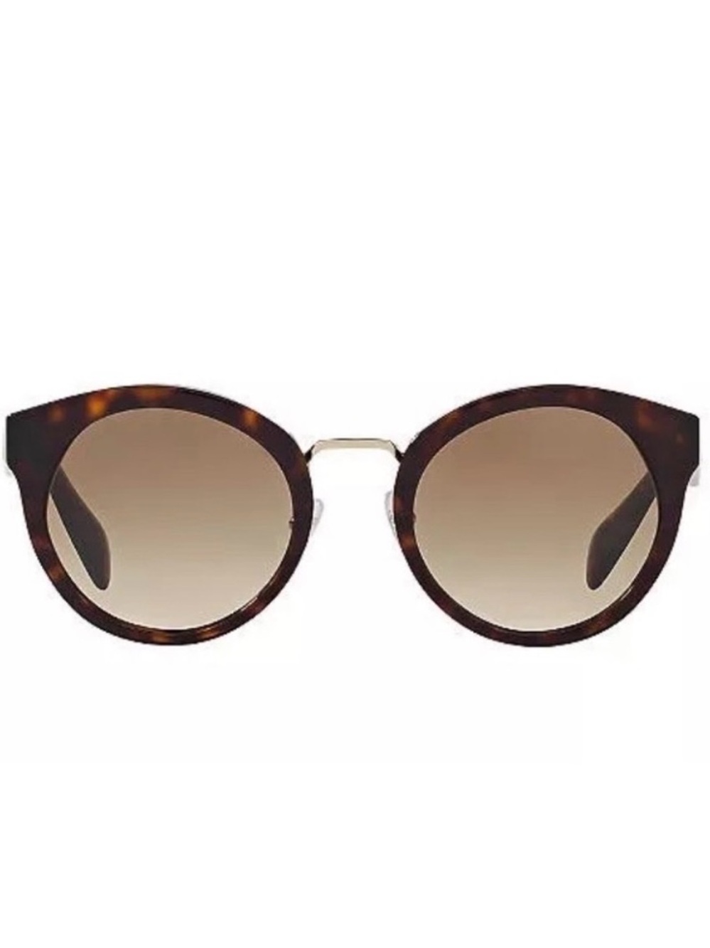 Prada Tortoiseshell Round Sunglasses - Brown Lenses - Picture 11 of 12